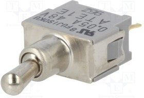 ATE1E-2M3-10-Z, Переключатель: тумблер, Пол: 3, SP3T, ON-OFF-ON, 0,05A/48ВAC