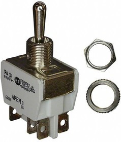 649H-2, Переключатель: тумблер, Пол: 3, DP3T, ON-OFF-ON, 10A/250ВAC, 600H