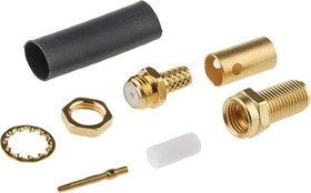 R125308000, RF Connectors / Coaxial Connectors SMA / STRAIGHT BULKHEAD JACK CRIMP OR SOLDER TYPE - CABLE 5/50D