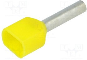 BM00555, Наконечник: втулка, изолированный,двойной, медь, 1мм2, 10мм, обжим