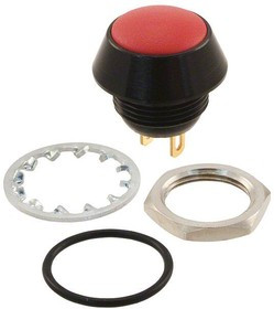 30-201, Pushbutton Switches PushBtn Switch Thrd Pnl Mnt Red