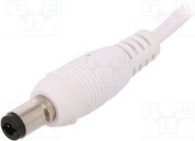 FC6814751W, Вилка, питания DC, "мама", 5,5/2,5мм, с фиксатором, с проводом