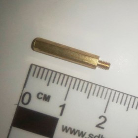 Стойка для печатных плат латунная М2, высота 15 мм (папа-мама)