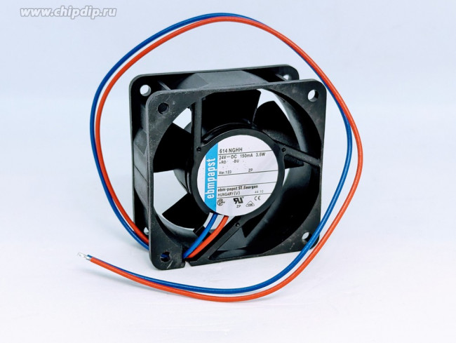Вентиляиторы Ebmpapst 614 NGHH 24V DC 150mA 3.6W 60x25 2pin