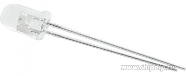 L-1543SURC-E, Светодиод 5мм/красный/630нм/700- 1300мкд/прозрачный/50°