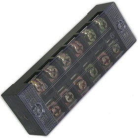 TB-2506, Клеммная колодка винтовая с крышкой , 12 контактов, М4, 25 А, 600 В, 10 AWG, 6 мм2, корпус пластик модифицированный