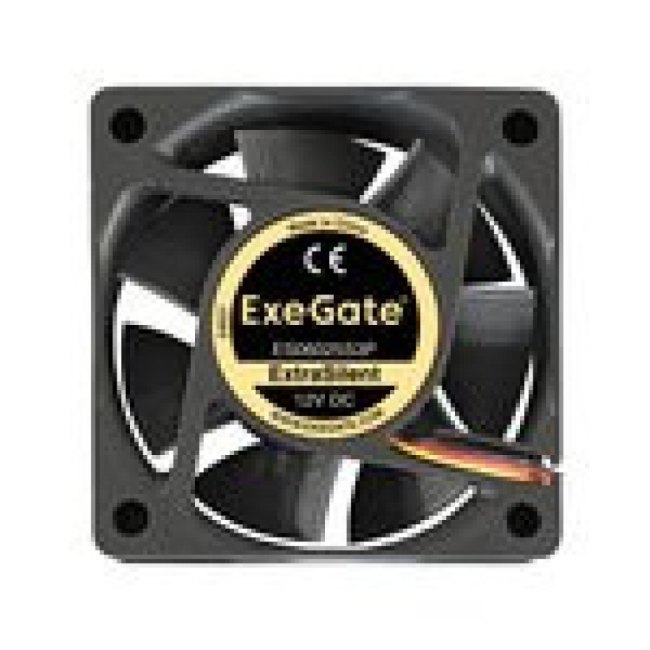 Вентилятор ExeGate ExtraSilent ES06025S3P, 60x60x25 мм, Sleeve bearing (подшипник скольжения), 3pin, Вентилятор ExeGate ExtraSilent ES06025S3P, 60x60x25 мм, Sleeve bearing (подшипник скольжения), 3pin,