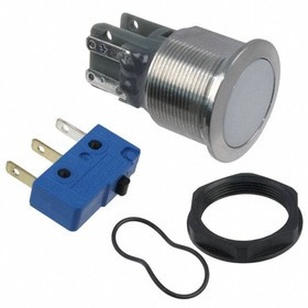 1241.8449, Pushbutton Switches 10A, 250 VAC, 19mm BRIGHT GREEN 1 POLE