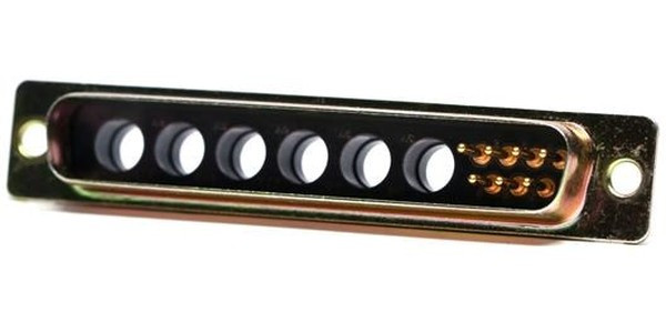 DCMM13W6P, COMBO D-SUB CONN, PLUG, DC-13W6, PANEL