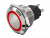 82-6153.1113, Pushbutton Switches Red RingLED 12VAC/DC 22mm QC Flush Mom.