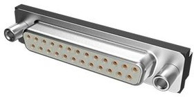 D25S24A6GX00LF, D SUB CONN, RCPT, DB, 25POS, SOLDER