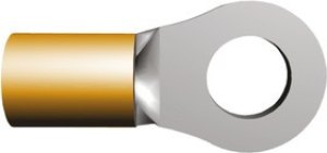 321884, STRATO-THERM Insulated Ring Terminal, M2.5 Stud Size, 0.26mm² to 1.65mm² Wire Size, Orange
