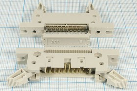 Разъем (IDC) IDCM-20MS вилка, шаг P2.54x2.54, контакты 20P, на шлейф, IDCM-20MS