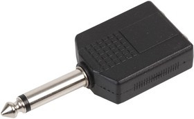 PSG08553, Переходник разъема, Моно - 6.35мм, 2 вывод(-ов), Гнездо, Моно - 6.35мм, 1 вывод(-ов), Штекер