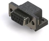 630-009-240-011, D SUB CONN, R/A RCPT, 9POS, DE, SOLDER