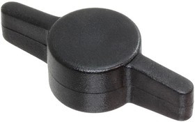 29W014B, Knobs &amp; Dials Wing Press Lock Thumb Screw Knob, For 1/4 Screw, Black,Acetal