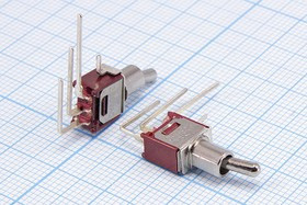 Переключатель рычажный, 220В, 1,5А, ON-ON, d 5,0, металл, 3PF, SMTS-102-2C4; №10273 ПРыч\220В\ 1,5А\ON-ON\d 5,0\мет\ 3PF\SMTS-102-2C4\