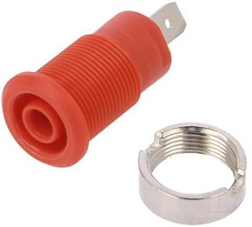 SLB4-F/N-X-22, Гнездо, "банан" 4мм, 24А, 1кВ, Отв: d12,2мм, красный, винтами SLB4-F/N-X-22, Гнездо, "банан" 4мм, 24А, 1кВ, Отв: d12,2мм, красный, винтами