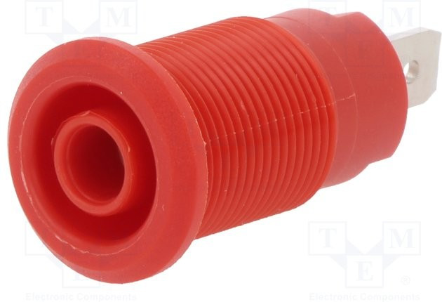 SLB4-F/N-X-22, Гнездо, "банан" 4мм, 24А, 1кВ, Отв: d12,2мм, красный, винтами SLB4-F/N-X-22, Гнездо, "банан" 4мм, 24А, 1кВ, Отв: d12,2мм, красный, винтами