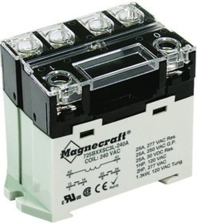 725BXXSC3ML-24D, General Purpose Relays Power Relay DPST-NO 25 A, Screw Term