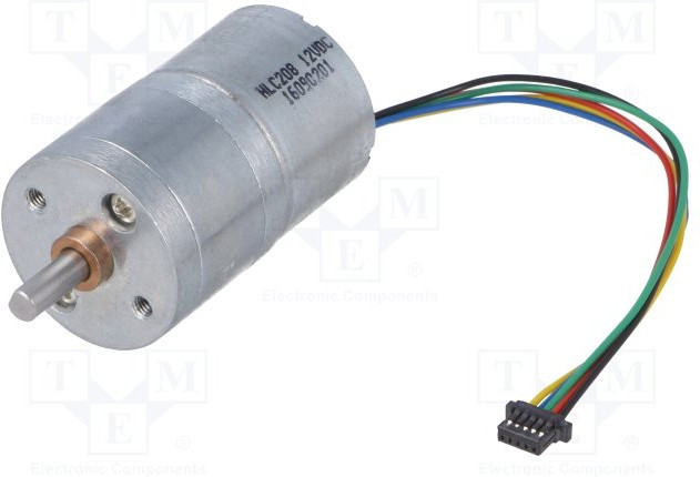 FIT0441, Двигатель DC, 12ВDC, 45 1, Двусторон.вал нет, 159об./мин, 700мА