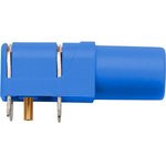 SWEB8094AU-BL, Гнездо, "банан" 4мм, 24А, 1кВ, синий, позолота, PCB, -25-80°C, 1кВ