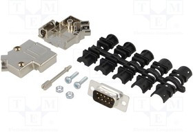 D45PK-M-09-DMP-K, Разъем D-Sub; PIN: 9; вилка; "папа"; пайка; на про