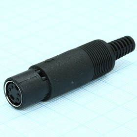 KLS1-294F-4B, (MDN-4F), Гнездо mini DIN 4 контакта на кабель, SVHS
