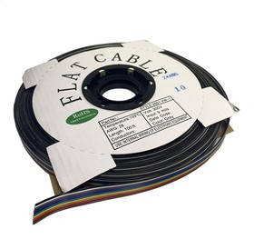 Шлейф цветной RCA 10 х 0,22мм awg24 ( шаг: 1,27мм) 30,5 м