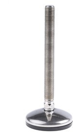 A105/018, M16 Stainless Steel Adjustable Foot, 750kg Static Load Capacity 3.5° Tilt Angle