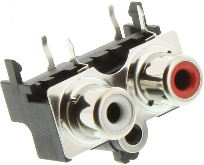 PJRAS2X1S01X, RCA Phono Connectors 2P R/A RED/WHT