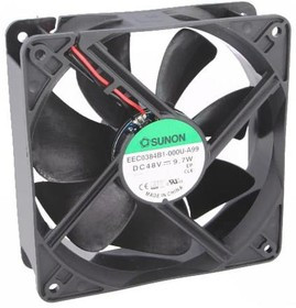 EEC0384B1-A99, Вентилятор осевой, 48В DC, 120x120x38мм, подшипник качения, 234,4куб.м/ч, 48дБА