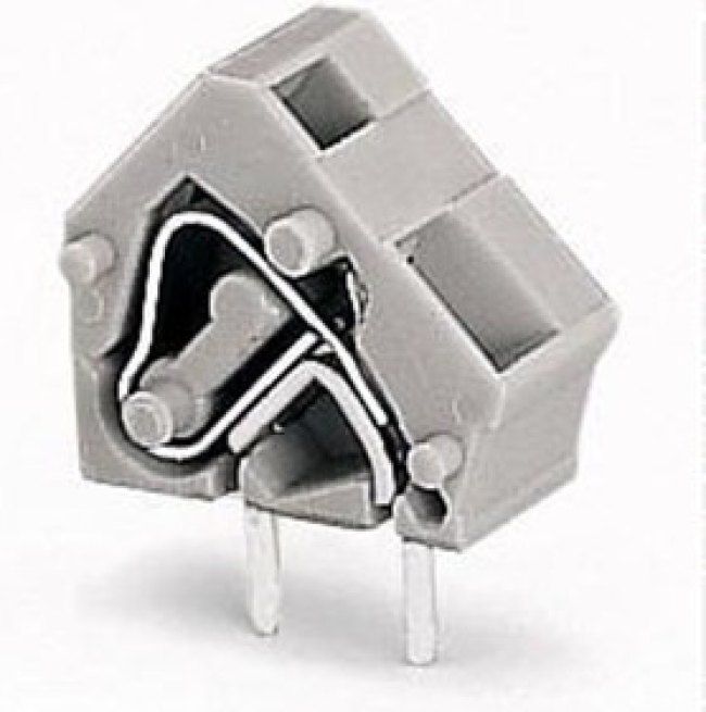 PCB terminal, 1 pole, pitch 7.5 mm, AWG 28-12, 24 A, cage clamp, blue, 236-754