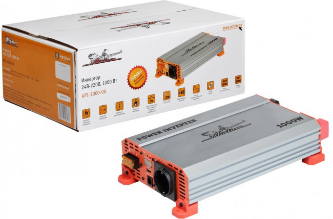 API-1000-06, Преобразователь напряжения (инвертор) 24-220V 1000Вт AIRLINE API-1000-06, Преобразователь напряжения (инвертор) 24-220V 1000Вт AIRLINE