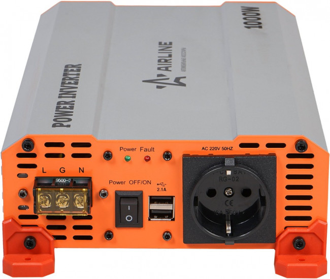 API-1000-06, Преобразователь напряжения (инвертор) 24-220V 1000Вт AIRLINE API-1000-06, Преобразователь напряжения (инвертор) 24-220V 1000Вт AIRLINE