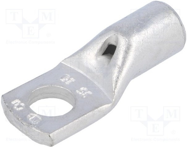 VA01-0119, Кольцевой трубчатый, M10, 35мм2, обжим, на провод, луженые, L 44мм