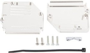 863093C50MLF, 863093C Series Thermoplastic Angled, Straight D Sub Backshell, 50 Way, Strain Relief
