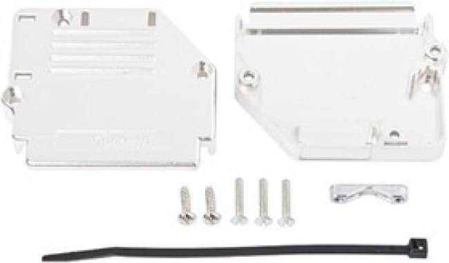 863093C50MLF, 863093C Series Thermoplastic Angled, Straight D Sub Backshell, 50 Way, Strain Relief 863093C50MLF, 863093C Series Thermoplastic Angled, Straight D Sub Backshell, 50 Way, Strain Relief