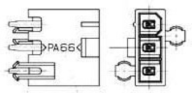 2029054-3, Headers &amp; Wire Housings VERT HDR 3P W/PEG 94-V2