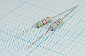 Резистор постоянный мощный 4,7кОм, мощность 2, размер AXI 5,0x16,0, точность 5, серия MF, выводы 2L, тип MFR