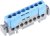 0 048 42, Distribution Block, 8 Way, 1.5 16mm², 80A, 400 V ac, Blue