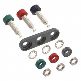 4601-0, Test Plugs &amp; Test Jacks TRIPLE BANANA JACK (BLACK)