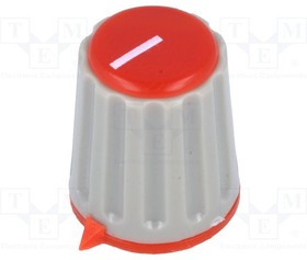 GWW16-RD, Ручка, с указателем, dоси: 6мм, d15,3x18мм, Ось: с насечкой