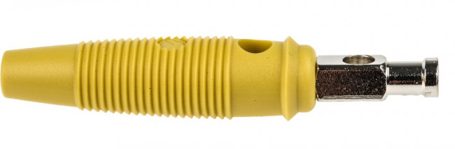 930727103, Yellow Male Banana Plug, 4 mm Connector, Solder Termination, 30A, 30 V ac, 60V dc, Nickel 930727103, Yellow Male Banana Plug, 4 mm Connector, Solder Termination, 30A, 30 V ac, 60V dc, Nickel