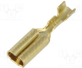 3760A.60, Наконечник: плоская, 2,8мм, 0,5мм, "мама", 0,14-0,3мм2, обжим