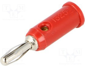 1325-2, Test Plugs &amp; Test Jacks BANANA PLUG, SOLDERL ESS, RED