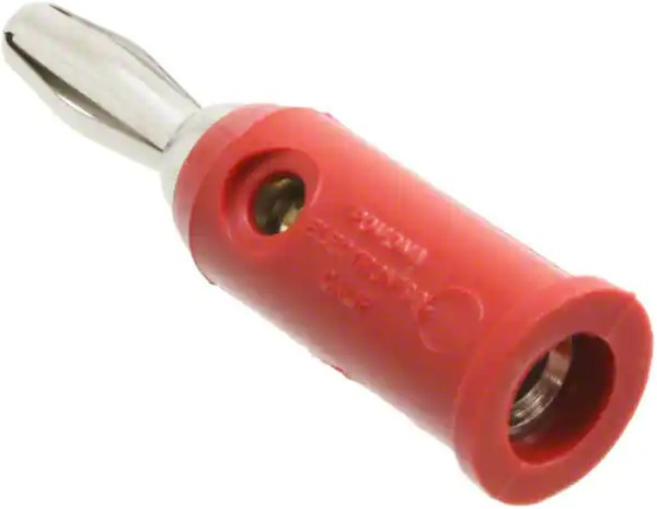 1325-2, Test Plugs &amp; Test Jacks BANANA PLUG, SOLDERL ESS, RED