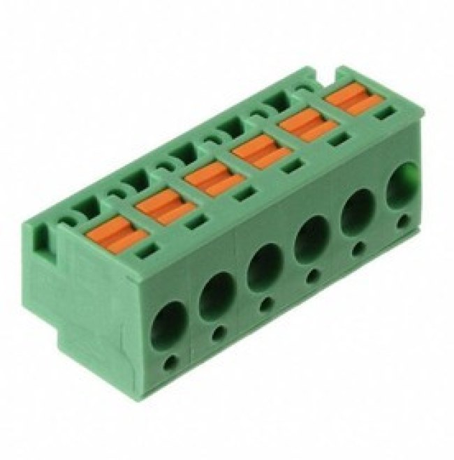 1805559, Pluggable Terminal Blocks 6 Pos 5mm pitch Plug 26-14AWG Spring