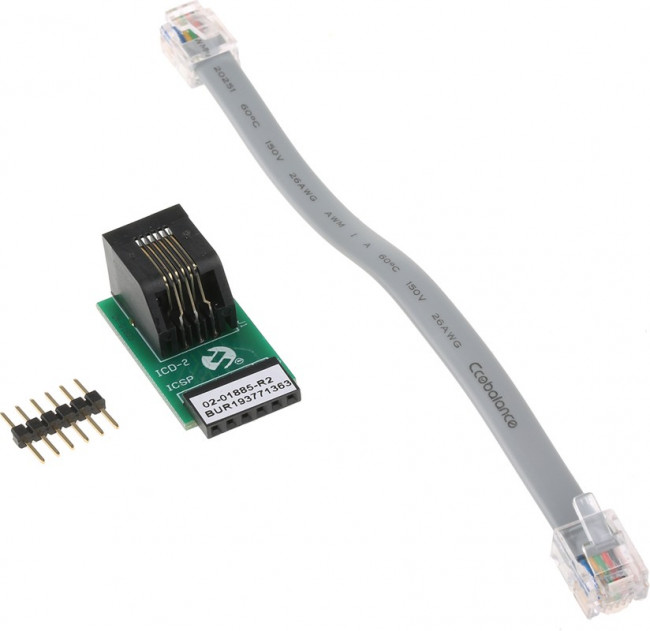 AC164110, Адаптер RJ11 - ICSP, адаптер RJ-11 - ICSP