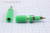 JS2030, Клемма на приборный блок, 4мм с боковым гнездом под кабель 2мм, зеленая; Q-2788DG клемма приб 4,0&amp;2,0\раз&amp;каб\ зел\11x45\пл\Ni\\